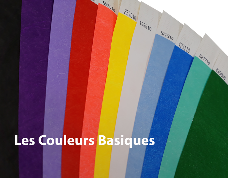 Linie Zwo Lot De 1000 Bracelets D'Identification Tyvek 19x254mm - Résistants Et Inviolables, Mix Rouge Et Bleu
