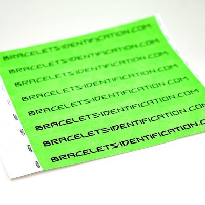 bracelets identification tyvek 25 mm imprimés